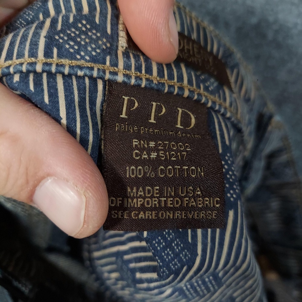 Paige PPD Jeans‎ Mens 29 Blue Dark Wash Doheny Straight Leg Made in USA Denim - Picture 6 of 11